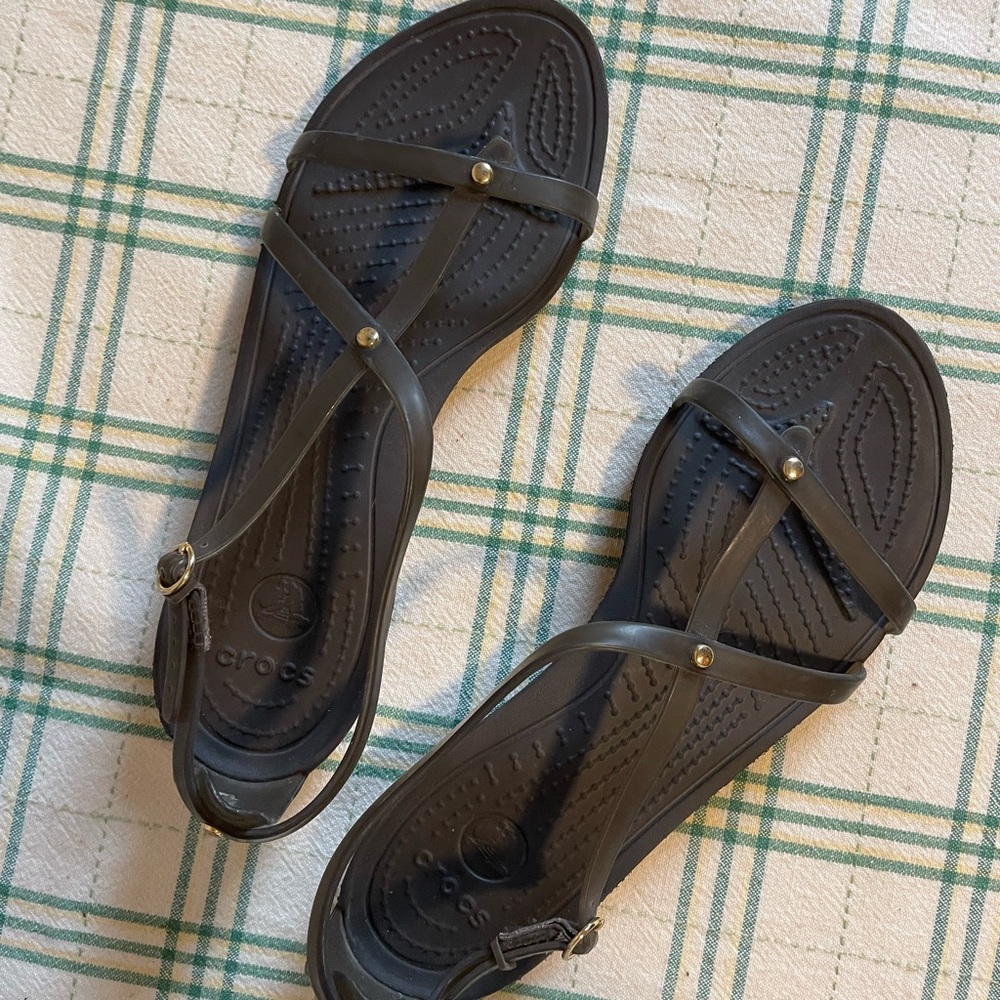 Crocs Sandals Isabella Gladiator Brown Waterproof